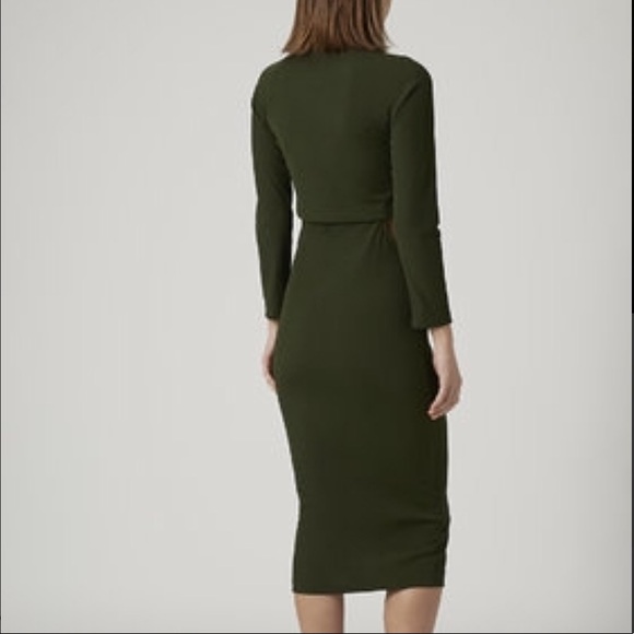 NWT Topshop roll neck bodycon midi dress - Picture 2 of 5